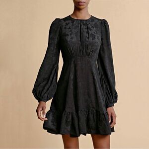 ByTimo Jacquard Mini Dress in Black Size Small